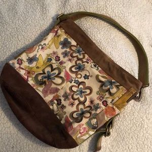 Lucky Brand leather and Canvas bag